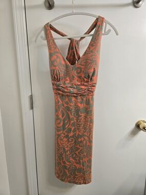 Tommy Bahama Shelf Bra Dress, Coral and Taupe, Size S